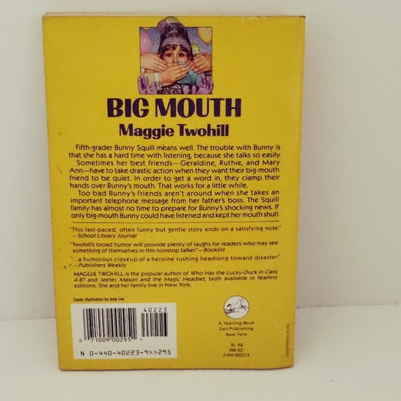 Big Mouth by Maggie Twohill A Dell Yearling Paperback Book - Picture 2 of 2